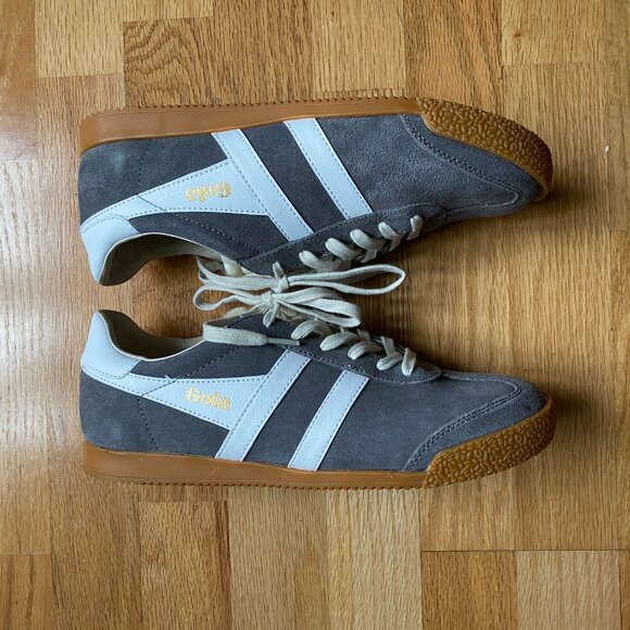 Gola Elan Women's Ash (Gray) and White Sneakers - Picture 5 of 9